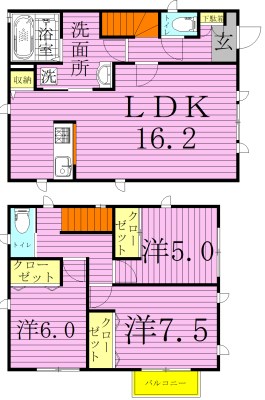 【パークフォレスタおおたかの森の間取り】