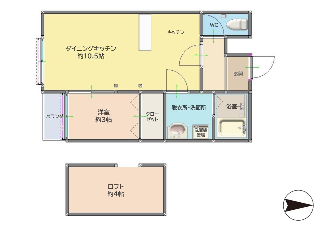 グレイスリーコートNODA NORTHの間取り