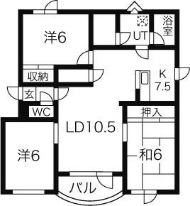 サンパーク北36の間取り