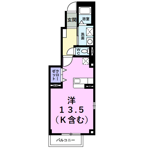 フルールＳの間取り