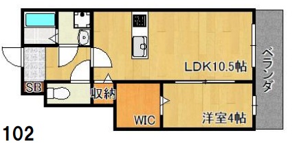 姫路市勝原区熊見のアパートの間取り
