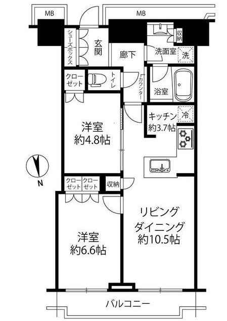 富久クロスコンフォートタワーの間取り