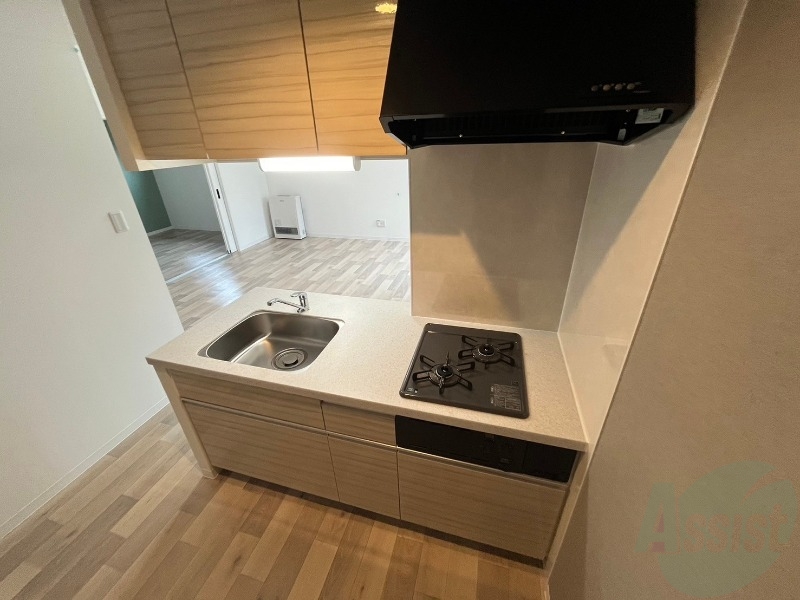 キッチン　２口システムキッチンなので、すぐお料理に使えます！