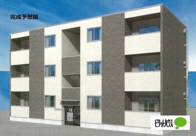 建物外観　建築中！