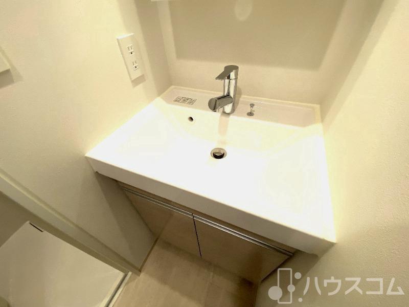 洗面設備　外出から帰ったらうがい・手洗いを。