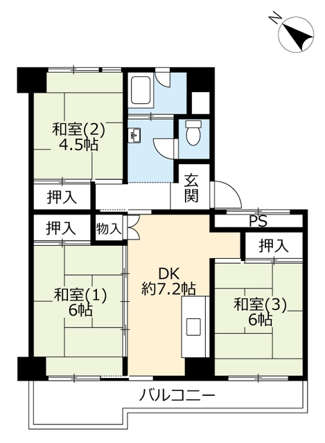 UR東札幌六条の間取り写真