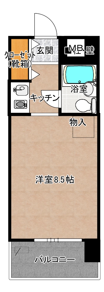 徳山駅前スカイマンションの間取り写真