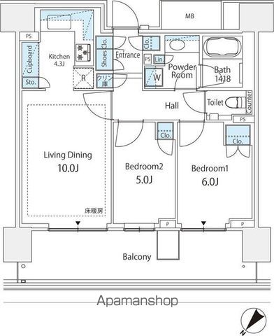 HARUMI FLAG SUN VILLAGE D棟の間取り写真