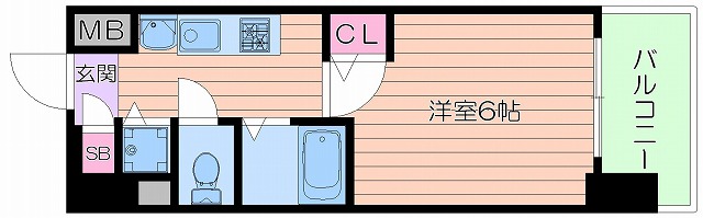 地下鉄谷町線 南森町駅 徒歩5分 13階建 築17年の間取り写真