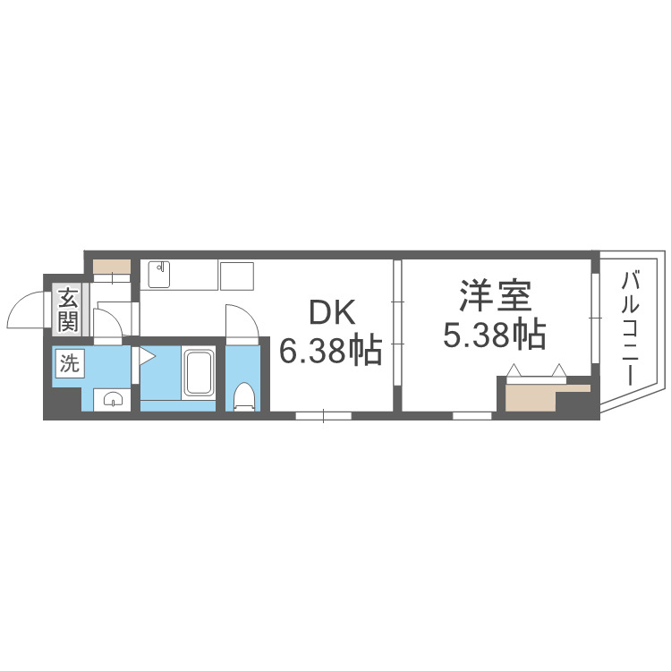 地下鉄千日前線 阿波座駅 徒歩6分 8階建 築6年の間取り写真