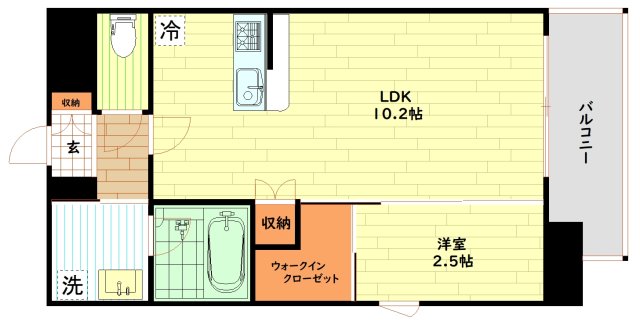 地下鉄谷町線 谷町四丁目駅 徒歩5分 15階建 築2年の間取り写真