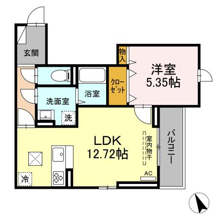 D-room箱崎の間取り写真