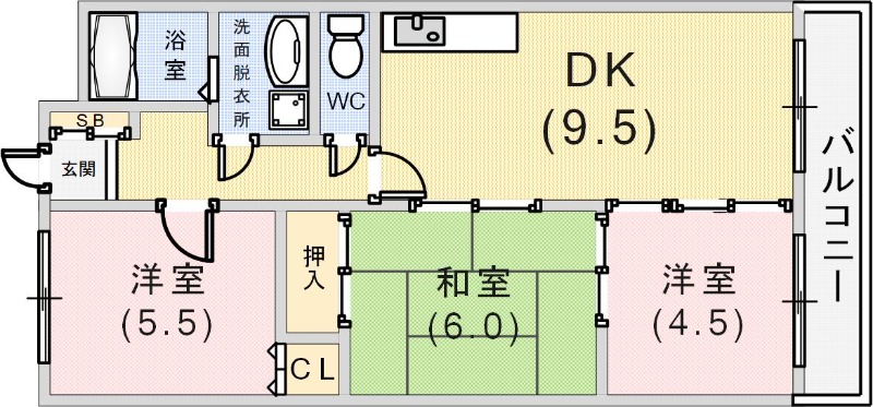 ベルコート相楽園の間取り写真