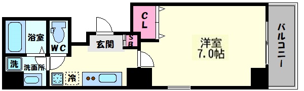 ラ・フォンテ松屋町の間取り写真