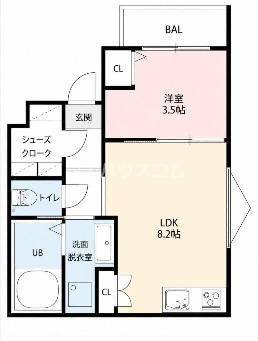京阪本線 大和田駅 徒歩5分 3階建 築1年の間取り写真