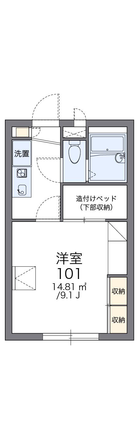 東武野田線 運河駅 徒歩22分 2階建 築26年の間取り写真