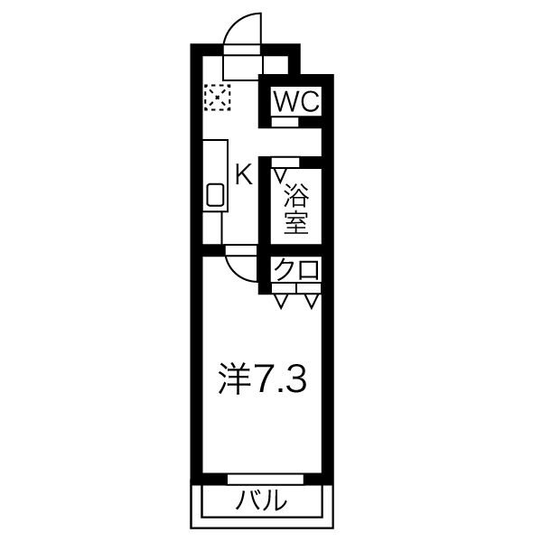 地下鉄鶴舞線 庄内通駅 徒歩15分 5階建 築6年の間取り写真