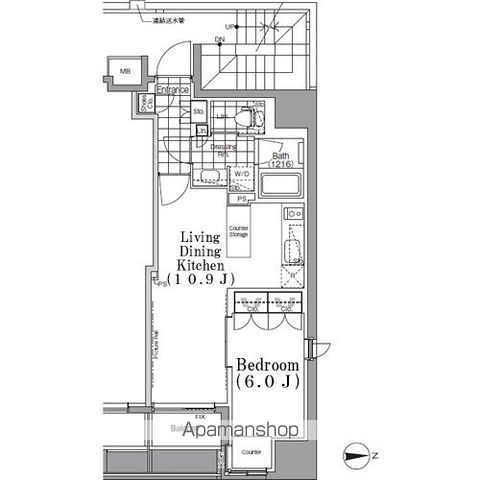 都営大江戸線 蔵前駅 徒歩5分 13階建 築12年の間取り写真