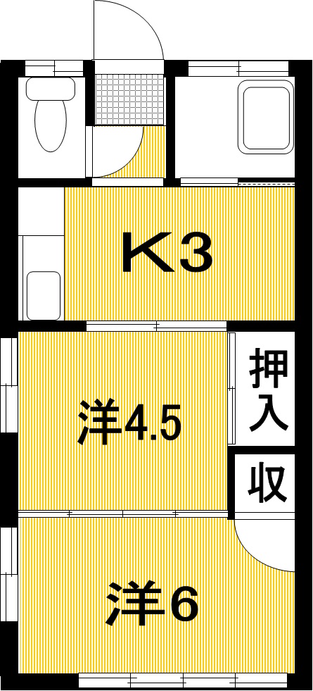 高知県高知市薊野北町２（アパート）の賃貸物件の間取り