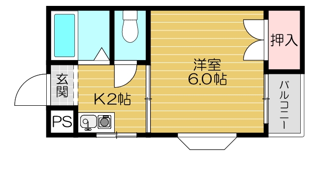 守口市橋波東之町のマンションの間取り