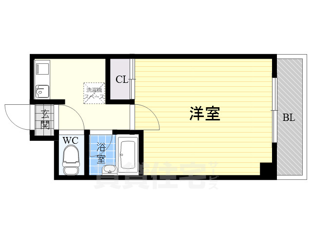 神戸市灘区篠原中町のマンションの間取り