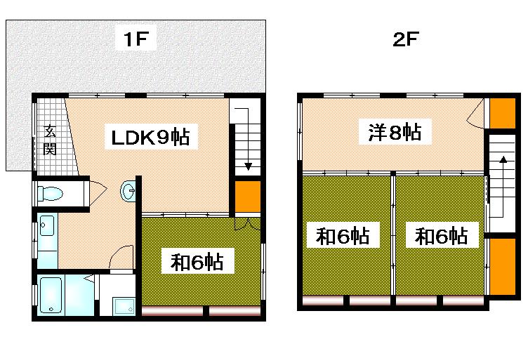 広島市西区古江西町のアパートの間取り