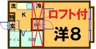 仙台市青葉区水の森のアパートの間取り