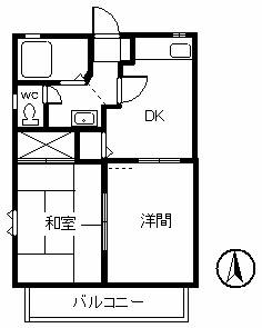 クラブナウ上佐野Aの間取り