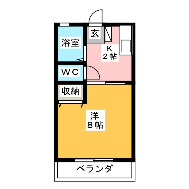 ハイム横割の間取り