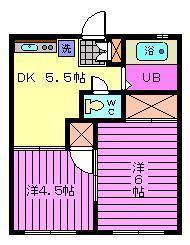 埼玉県さいたま市南区大谷場２（アパート）の賃貸物件の間取り