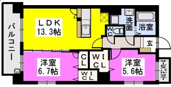 ラヴェリテ筑紫通りの間取り
