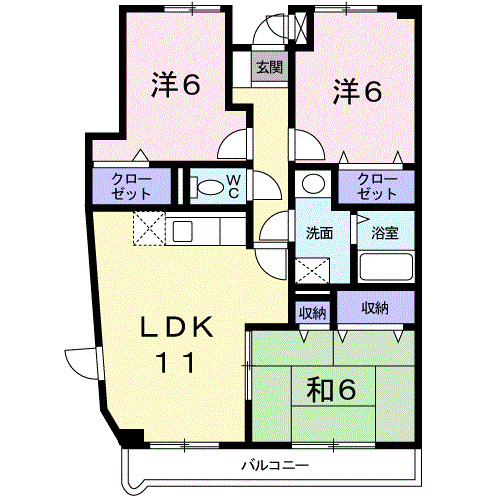 ラルジュウエストの間取り