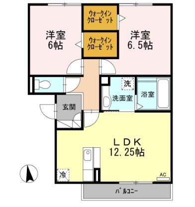 ブロッサムA棟の間取り