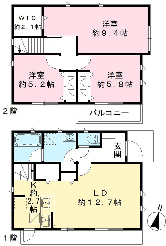 東京都練馬区富士見台３（一戸建）の賃貸物件の間取り