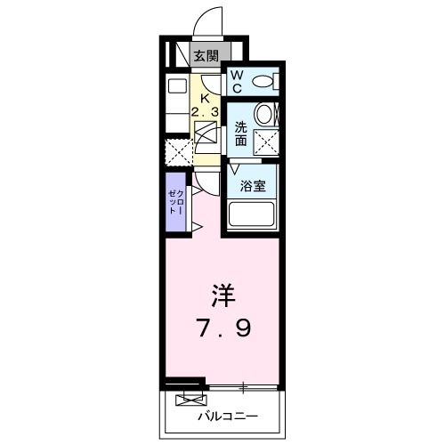 新居浜市若水町のアパートの間取り