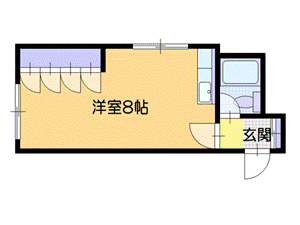 小樽市長橋のマンションの間取り