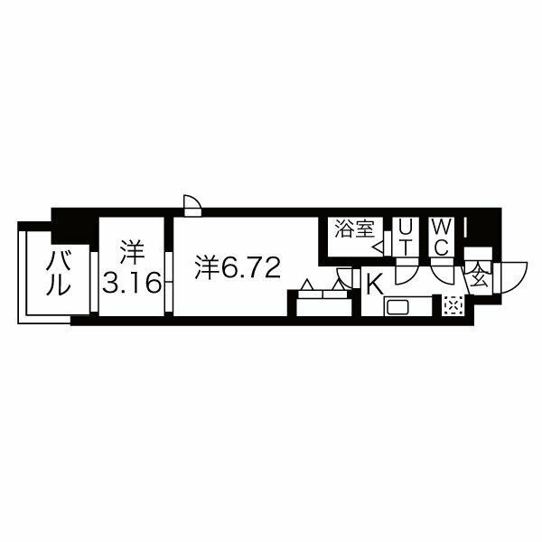 スプランディッド荒本駅前DUEの間取り