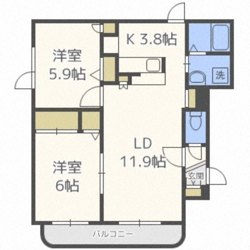 ディアレスト真駒内Ｃの間取り