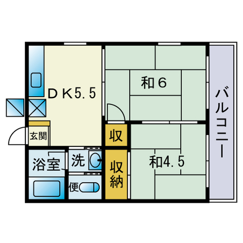 森山アパートの間取り