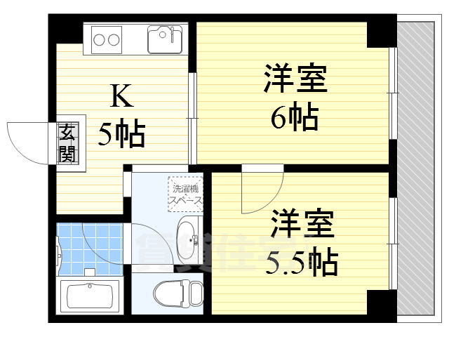 大阪市浪速区下寺のマンションの間取り