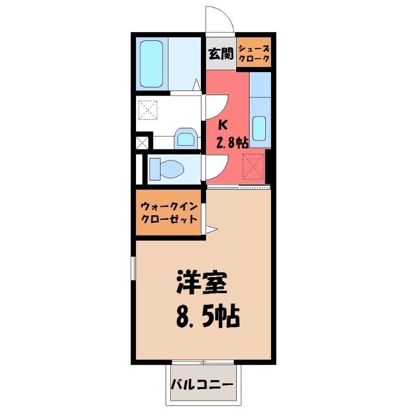 プレシャス前橋 Bの間取り