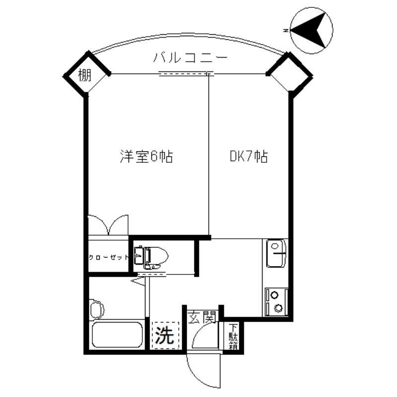 【新宿区高田馬場のマンションの間取り】