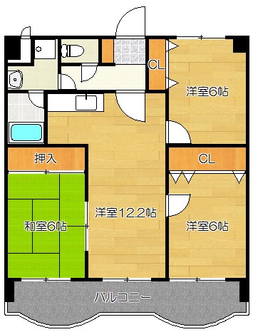 プレジール天拝の間取り