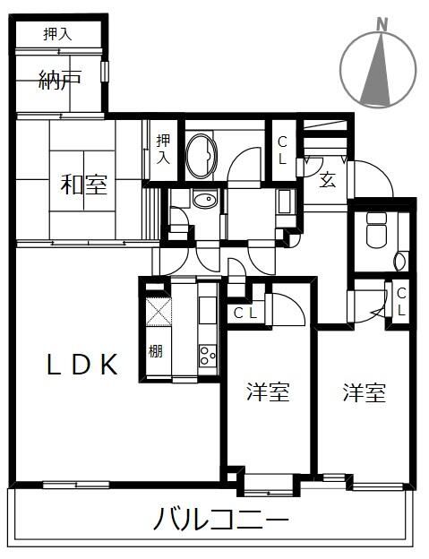 藤沢市片瀬のマンションの間取り