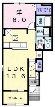 高松市元山町のアパートの間取り