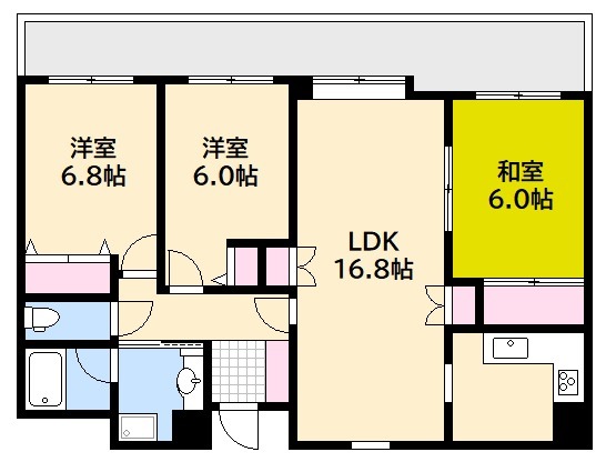 広島市西区井口台のマンションの間取り