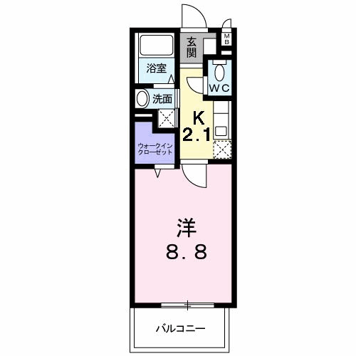 北九州市八幡西区北鷹見町のマンションの間取り