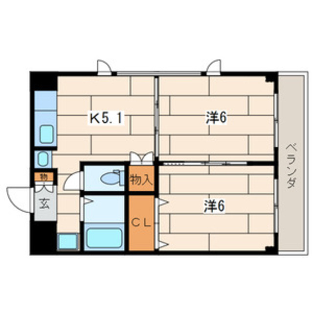 横浜市泉区西が岡のマンションの間取り