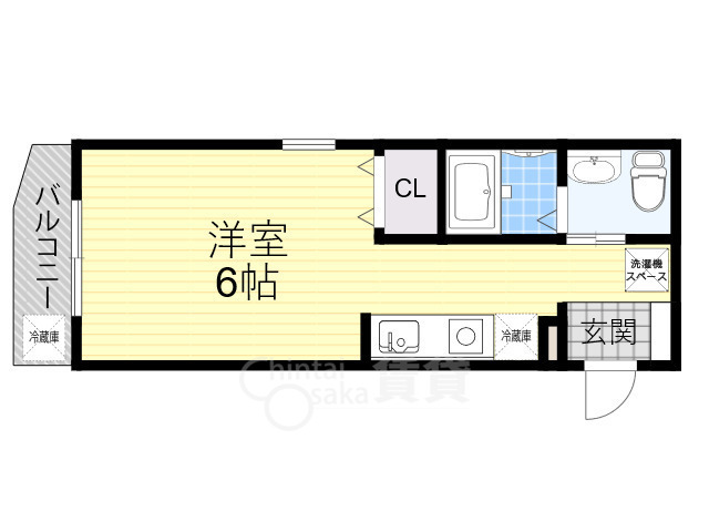 豊中市上新田のマンションの間取り