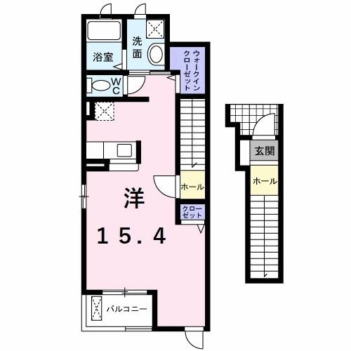 豊田市野見山町のアパートの間取り